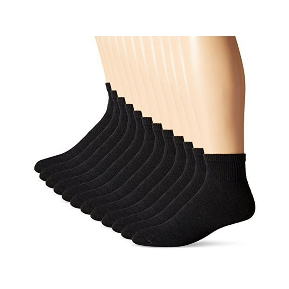 Hanes Hanes Men's FreshIQ Ankle, 12Pack, Black, Sock Size 1013
