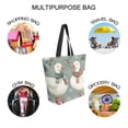 thumbnail image 7 of FORMRS Womens Canvas Tote Bag with Zipper Inner Pocket Shoulder Handbag, Winter Goose Scarves, 7 of 7