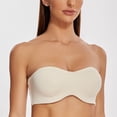 thumbnail image 4 of MELENECA Strapless Bra Minimizer with Underwire for Women Sand Dollar 38D, 4 of 6