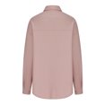 thumbnail image 6 of JGGSPWM Womens Shacket Jacket Shirts Solid Flat Pocket Long Sleeve Trendy Turndown Collar Buttons Fall Spring Casual Outwear Pink M, 6 of 7