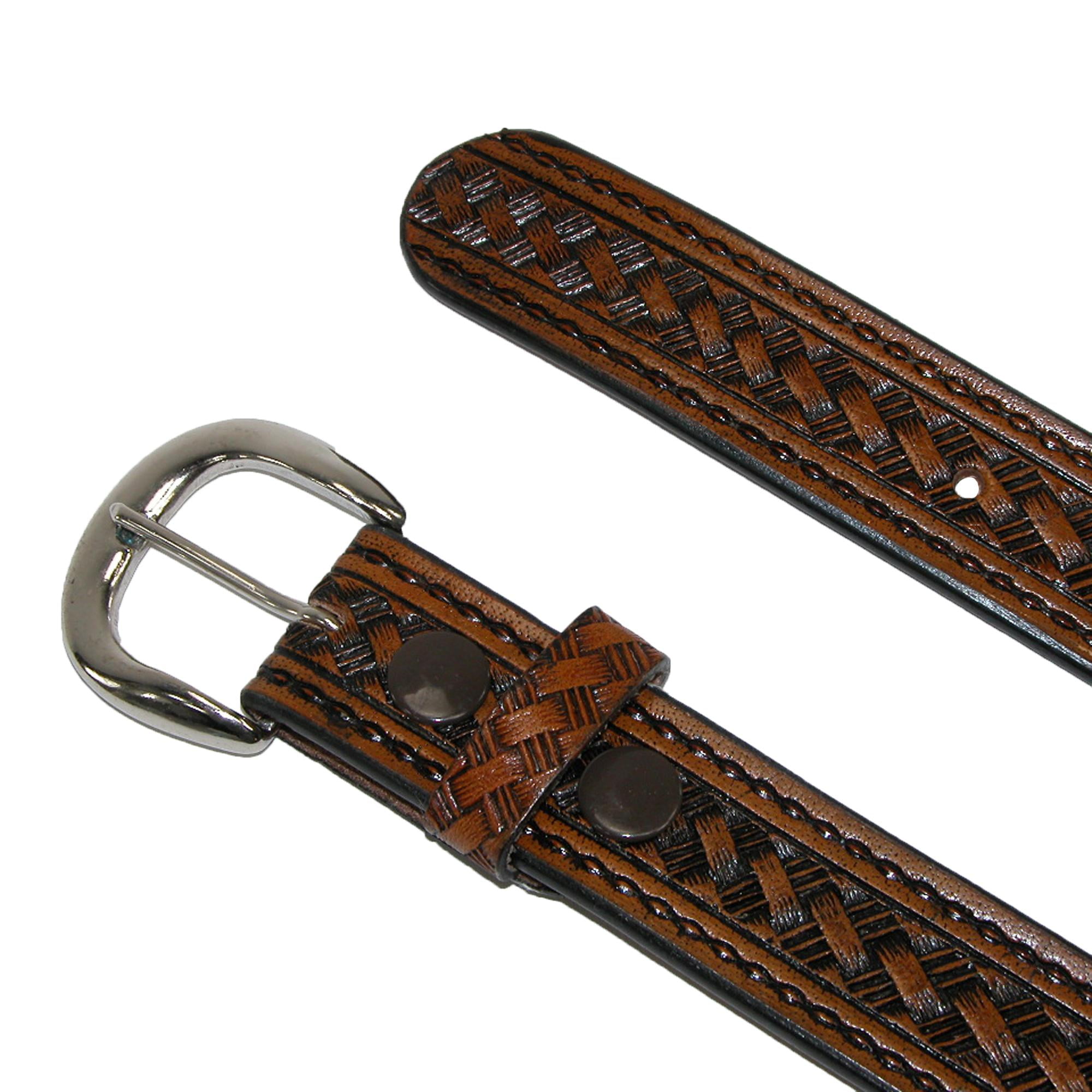 CTM Men&#39;s Big & Tall Leather Western Belt with Removable Buckle | Walmart Canada