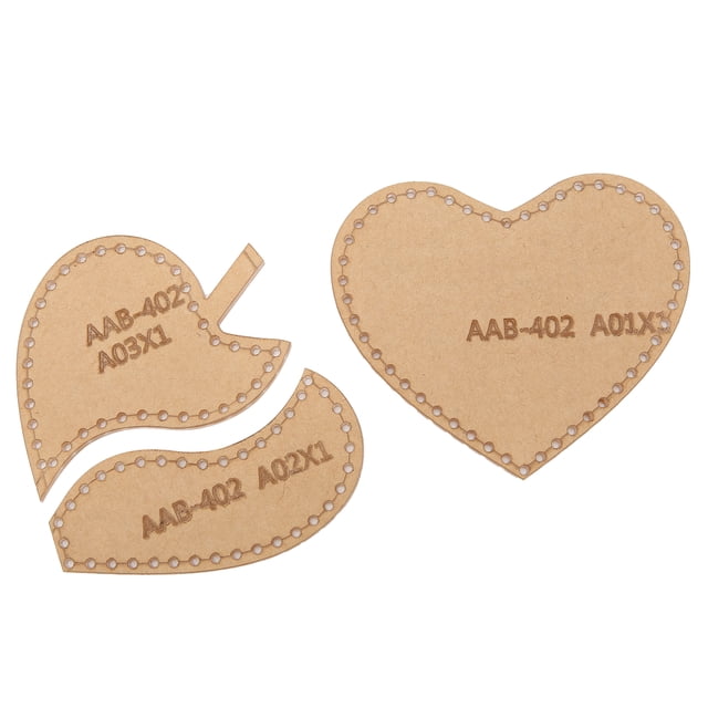 CHICIRIS Leather Template for Keychain,Acrylic Keychain Pattern DIY Heart‑Shaped Pendant Hand‑Made Leather Goods Template,Keychain Template