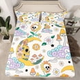 thumbnail image 2 of Feelyou Tribal Moon Skeleton Full Size Sheets, Groovy Mushroom Bed Sheets, 4 Pieces, 2 of 7