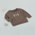 thumbnail image 4 of Kid Girls Boys Sweatshirts  Collar Pullover Long Sleeve Letters Printed Pattern Top, 4 of 10