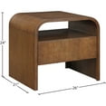 thumbnail image 4 of Meridina Furniture Giada Brown Solid Wood And Veneer Nightstand, 4 of 11