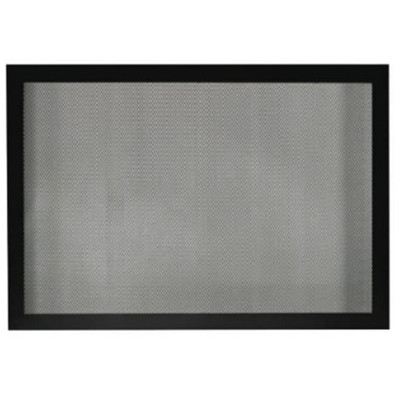 Fireplace Door Frame with Barrier Screen, Black