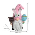 thumbnail image 3 of Easter Gnome Decor 5 Inch, Easter Decoration Table Easter Table Decor Resin Easter Bunny Doll Decoration Gnome Ornaments, Easter Toys for Kids Pink, 3 of 8