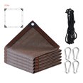 thumbnail image 6 of Sun Shade Sail Canopy – Heavy Duty Patio Cover with UV Protection, Breathable Mesh Tarp for Outdoor Deck, Garden, Balcony – Includes Ropes & Carabiners (Brown, 10x10 FT), 6 of 9