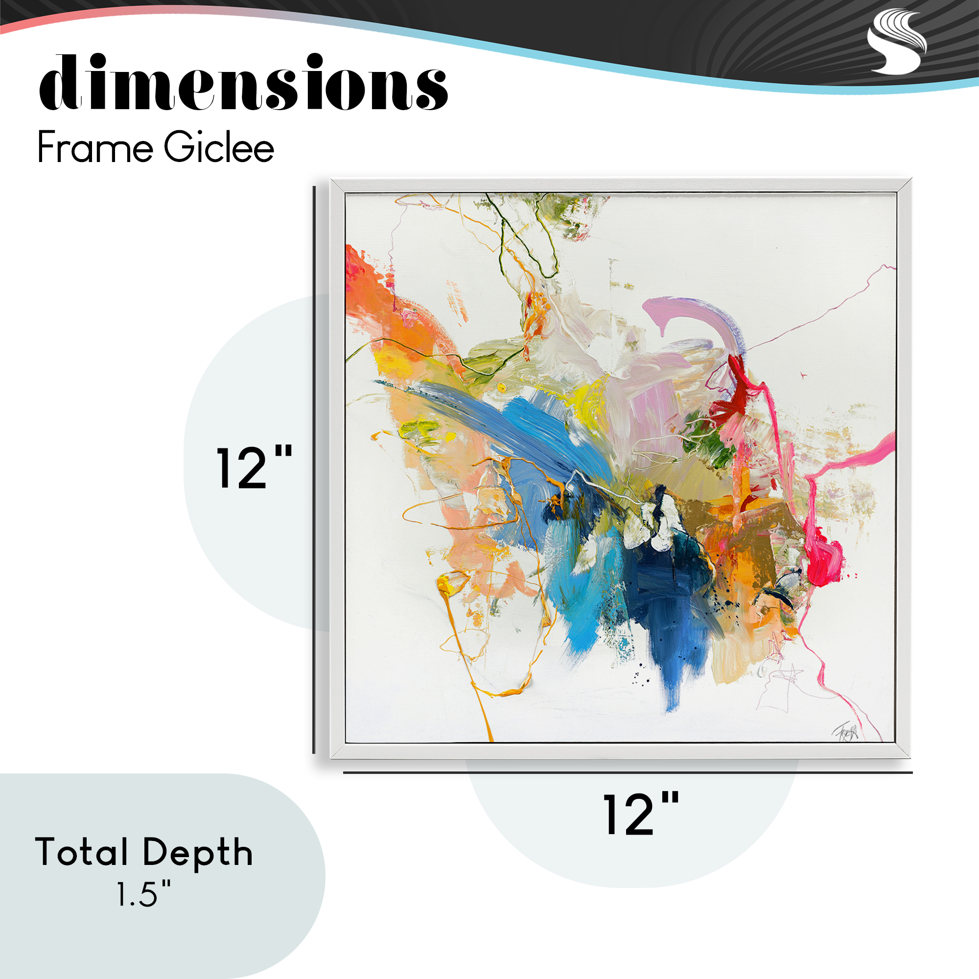 Confident Pink Abstraction White Framed Giclee Art, design by Design Fabrikken