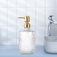 thumbnail image 4 of Ke1Clo Premium Glass Soap Dispenser, Refillable Shampoo Body Wash Bottle Leakproof Pump, 400ml Liquid Dispenser for Bathroom Kitchen Hotel Amenities Modern Decor, 4 of 6