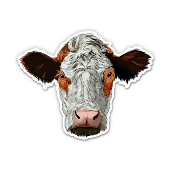 Cow - 3" Vinyl Sticker - For Car Laptop Water Bottle Phone - Waterproof Decal