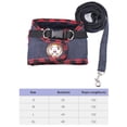 thumbnail image 3 of Arnés y correa para perro en mezclilla roja a cuadros - Tamaño XL (122cm) - Ideal para caminatas y ejercicio - Fácil de poner y lavar - Incluye arnés y correa, 3 of 6