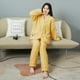 thumbnail image 4 of Pijamas de pareja para mujer, otoño e invierno, forro polar coral grueso, lindo conjunto de ropa de casa de invierno de franela, 4 of 6