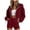 Wine1, variant on yillto Women's Crop Zip up Hoodies Coat Casual Long Sleeve Hooded Cropped Sweatshirts with Pockets