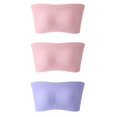 thumbnail image 3 of Darzheoy Strapless Bras for Women Stretch 3Pack Bra Plus Size Strapless Bra Comfort Wire Free Bra Bras for Women 48/C-DDD, 3 of 4
