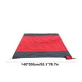 thumbnail image 3 of Beach Blanket Sandproof, Waterproof Portable Picnic Mat, Travel Camping Hiking, Lightweight Beach Essentials Family Water Resistant Mat Nylon, Red, 55"x78.7", 3 of 6