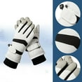 thumbnail image 2 of Winter Ski Snow Gloves for Men, Women, Youth | Touchscreen & Waterproof Cold Weather Hand Warming Gloves Winter Work Gloves,Color:White, 2 of 5