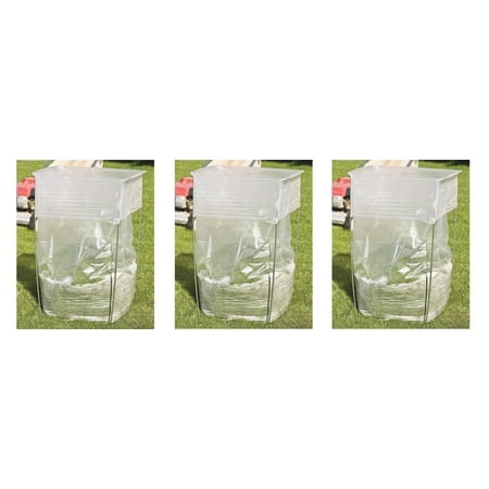 Bag Buddy Bag Holder - Versatile Metal Support Stand 39-45 Gallon Plastic Paper Bags - Use Leaves, Yard Work, Laundry, Trash More - 30" h (Pack of 3)