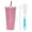 Pink, variant on Rhinestone Insulated Tumbler, 500ml Stainless Steel Double Wall Vacuum Mug with Bling Design and Reusable Straw, Sparkling Thermal Cup for Hot and Cold Drinks, Glitter Water Bottle for Women