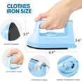 thumbnail image 2 of Mini Iron for Crafts Quilting, Travel Iron Household Iron Easy Iron Supplies Mini Electric Iron, Mini Heat Press Machine Sewing Sachine (Blue), 2 of 5