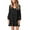 Black, variant on Utoimkio Women's Long Sleeve Loose Midi Dresses Fall Casual Baggy Ruffles V Neck A-Line Long Dresses for Women