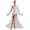 White, variant on Women's One Shoulder Lyrical Dance Dress Flared Sleeve Leotard Dress Contemporary Dancewear Burgundy M