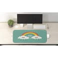 thumbnail image 2 of Rainbow Computer Mouse Pad, Love Lettering Clouds Cartoon Simplistic Illustration, Rectangle Non-Slip Rubber Mousepad Large, 31" x 12" Gaming Size, Sea Green Multicolor, by Ambesonne, 2 of 2