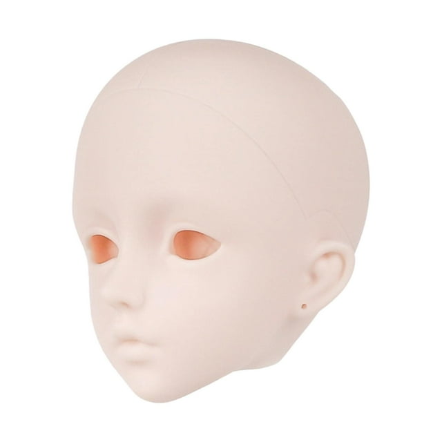 Cabeza de BJD 1/3, cabeza individual, piel blanca, caras, accesorio 3D para entusiastas, maquillaje de práctica, fabricación de muñecas, parte