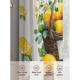 thumbnail image 5 of Lemon Basket Summer Sheer Curtains 63 Inch Length 2 Panels Set, Farmhouse Eucalyptus Grey Wooden Voile Window Treatment Rod Pocket Curtains Sheers Drapes for Bedroom/Living Room/Kitchen 52x"63"x2, 5 of 7