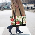 thumbnail image 4 of FORMRS Canvas Laptop Tote Bag for Women with 15.6" Computer Compartments Shoulder Handbag, Apple Leaves Pattern, 4 of 7