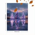 thumbnail image 3 of Winter Christmas Trees Canvas Print, Suitable for Living Room, Bedroom, Dining Room, Office, Holiday & Party Decor, 3 of 8