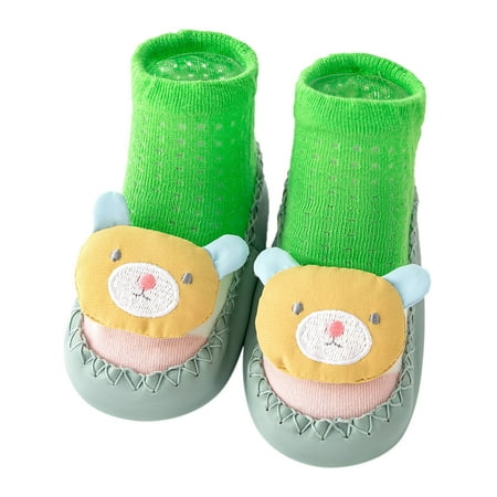 

Rovga Toddler Shoes For Kids Spring And Summer Children Boys And Girls Flat Socks Shoes Mesh Breathable Cartoon Animal Pattern Solid Color