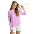 thumbnail image 3 of Coorders Women's Long Sleeve UPF 50+ UV Sun Protection Shirts, Beach Sun Quick Dry Swimming Protection T-Shirt/Hoodie for Outdoor Hiking, PurpleSize, XL, 3 of 8