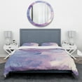 thumbnail image 2 of Designart 'Watercolor Purple Haze II' Geometric Duvet Cover Set, 2 of 4