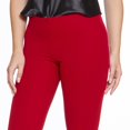 thumbnail image 4 of Leggins Mujer Moda Casual Rojo Liso Tiro Alto Sin Costura Ajustado Básico Cómodo Con Cortes Laterale rojo M INCÃGNITA 330716, 4 of 5