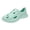 Green, variant on Men Women Lightweight EVA Wave Hollow out Clogs Slip on Slides Breathable Cushioned Platform Non Slip Mules Water Garden Shoes for Beach Pool Shower Walking Quick Drying