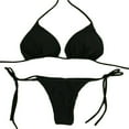 thumbnail image 1 of Maillot de Bain pour Femmes Micro Bikini Ensemble String à Nouer sur le Côté, 1 of 2