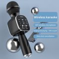 thumbnail image 4 of Gwong Electrónica DS813 Micrófono de mano Micrófono Versátil Cambio de sonido Metal Bluetooth-Compatible con Bluetooth 5.0 Condensador Mic Music Player para Singing, 4 of 6