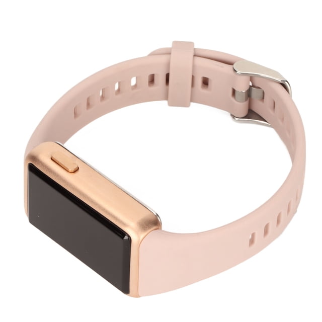 Reloj inteligente Bling Bling de aleación de vidrio de silicona 210 mAh 30 m resistente al agua Correa rosa carcasa dorada