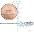 thumbnail image 2 of 14k White Gold Diamond Cut Bead Chain Necklace, 1.2mm, 20", 2 of 4
