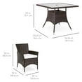 Best Choice Products 5Piece Indoor Outdoor Wicker Patio Dining Table