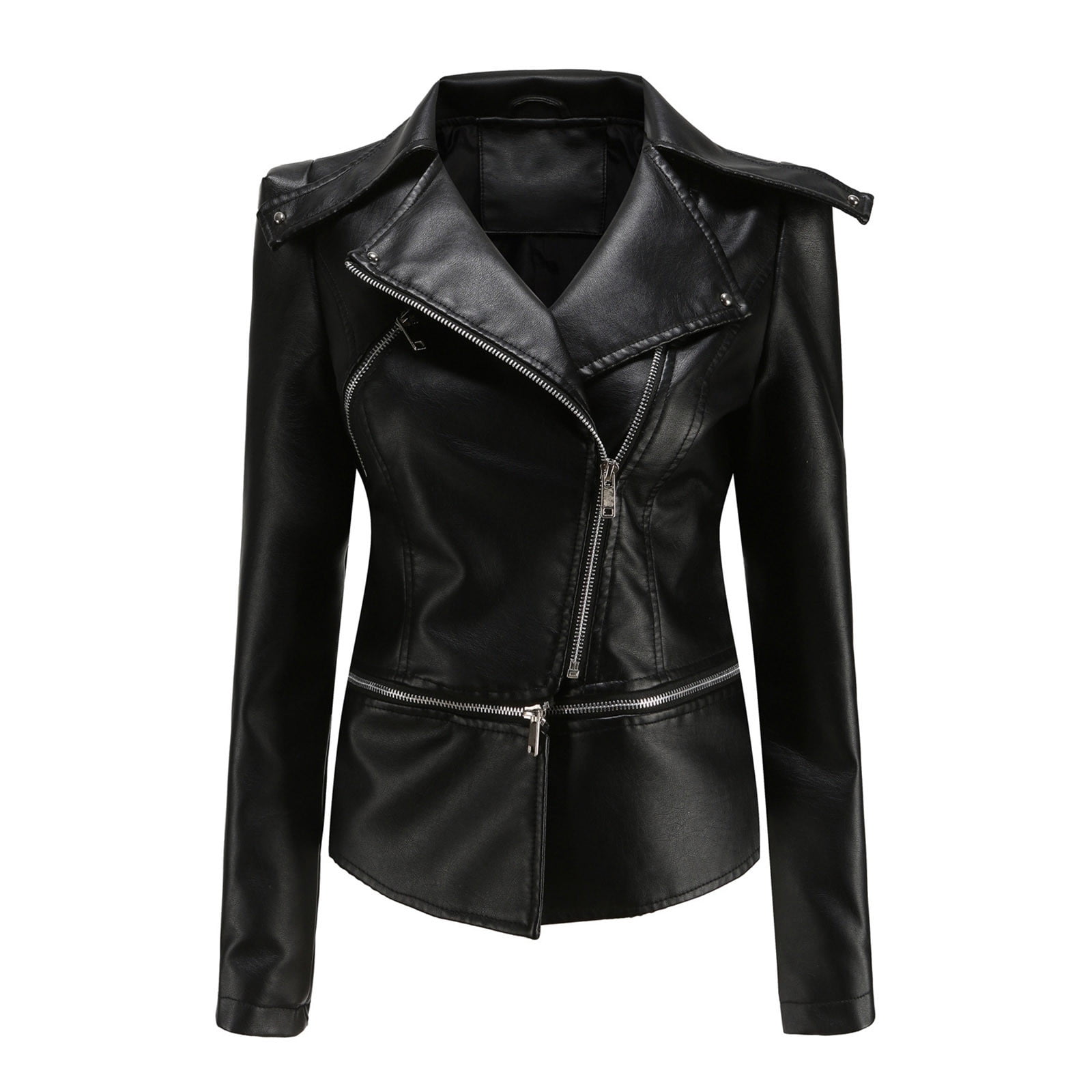 【未使用】round short fake leather jacket ROUND SHORT FAKE LEATHER JACKET