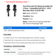 thumbnail image 2 of Front Strut and Coil Spring Assembly Set 2 Piece - Compatible with 2014 - 2018 Mercedes-Benz CLA250 FWD 2015 2016 2017, 2 of 2