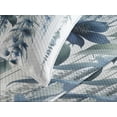 thumbnail image 2 of Ambesonne Blue Quilted Bedspread Set 3 Pcs, Cold Colored Weeping Flowers, King Size, Laurel Green Sea Blue, 2 of 4