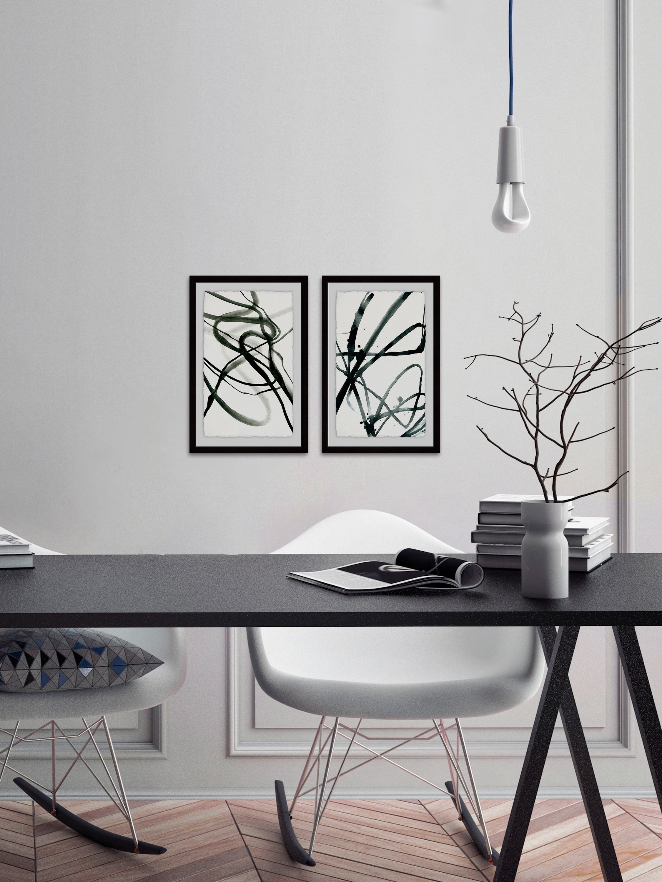 Marmont Hill Toxic Lines Diptych, 12" x 16"