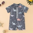 thumbnail image 2 of Boys Bathing Suit Set Boy Girls Rash Guard Swimsuit Short Sleeve Zipper Bathing Suit Toddler One Piece Swimwear Sunsuit, 2 of 3