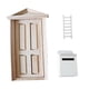 thumbnail image 2 of Accesorios de exhibición, puerta de casa de muñecas a escala 1:12 para dormitorio, escena de bricolaje Estilo B, 2 of 6