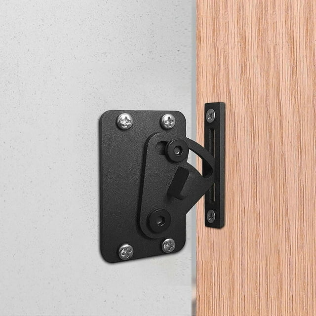 Stainless Steel Barn Sliding Door Lock - Black Barn Sliding Door Lock