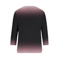thumbnail image 5 of Enjoytime Shirt Tops for Women Trendy Fall and Winter 3/4 Sleeved V-Neck Casual Top Button Down Color Block Womens Blouses, 5 of 5