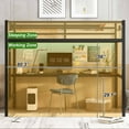 thumbnail image 2 of Miniyam Twin XL Metal Loft Bed Frame with Gaming-Friendly Desk & LED Light, Black, 2 of 10
